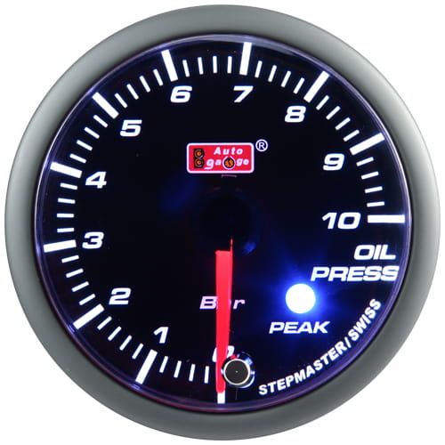 Auto Gauge Stepper Motor Peak Oil Pressure - Wskaźnik ciśnienia oleju 52mm