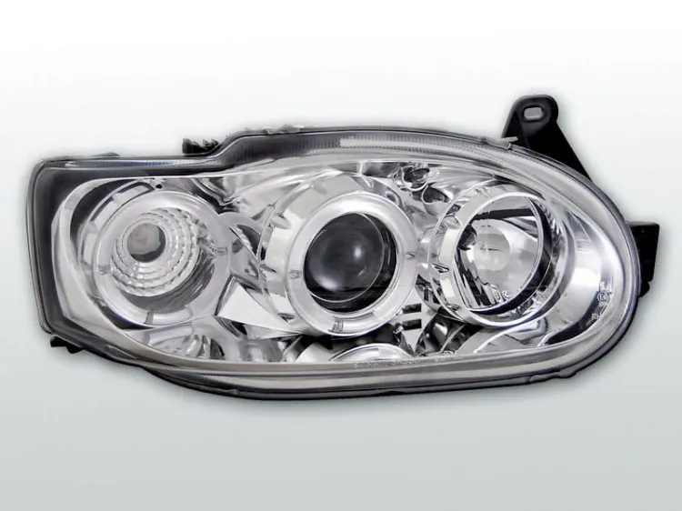 Lampy przednie FORD ESCORT MK7 02.95-00 ANGEL EYES CHROME