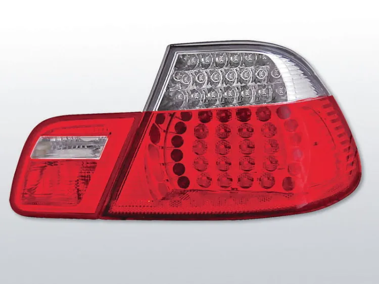 Lampy tylne BMW E46 04.99-03.03 COUPE RED WHITE LED