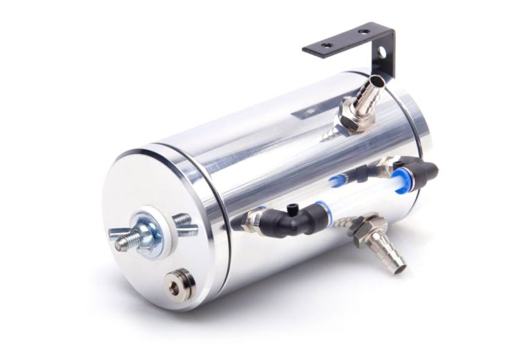 Oil Catch Tank - Separator Oleju - Srebrny Bez Filtra