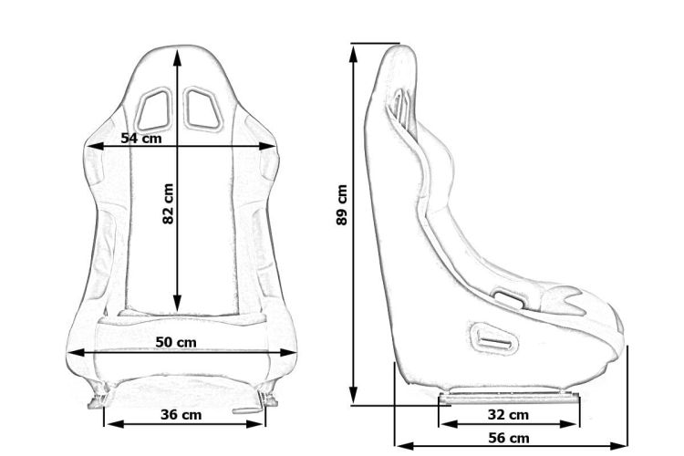 Monza Race Plus Black - Fotel sportowy welur