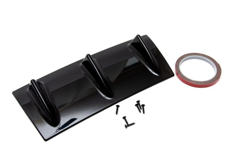 Universal Shark Fin Lip Spoiler - Uniwersalny dyfuzor tylny (3 żebra)