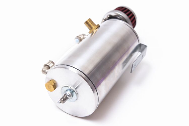 Oil Catch Tank - Separator Oleju Z Filtrem - Srebrny