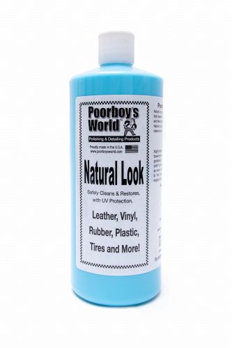Poorboy's World Natural Look - Delikatnie czyszczący dressing do wnętrza (naturalny połysk) 946ml do vinyl, leather, rubber, plastic