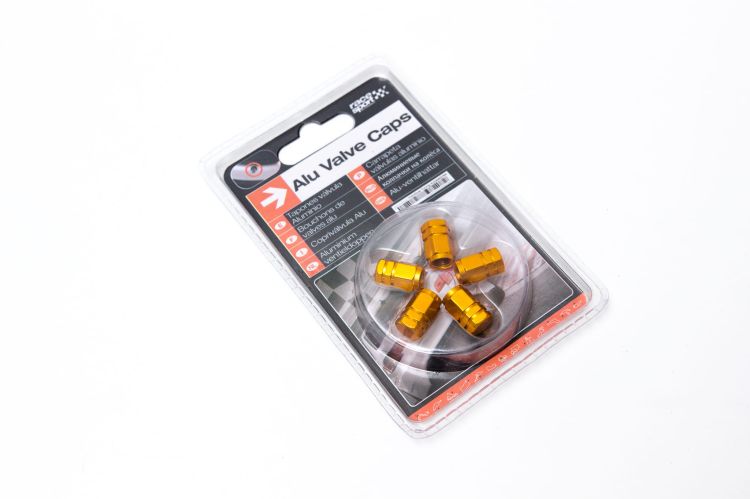 Race Sport Alu Valve Caps GOLD - Nakrętki na wentyle w kolorze złotym