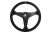 Slide Suede Steering Wheel Silver 350mm - Zamszowa kierownica sportowa z odsadzeniem 20mm srebrny pasek pp-kr-055