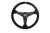Slide Suede Steering Wheel Silver 350mm - Zamszowa kierownica sportowa z odsadzeniem 20mm srebrny pasek pp-kr-055