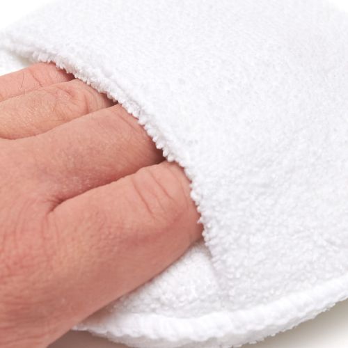 Aplikator z mikrofibry - Biały z kieszonką do aplikacji dressingów i wosków 13/2,5cm