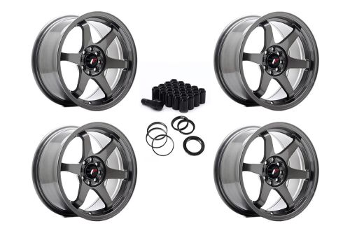 Zestaw Japan Racing JR3 16x8 ET25 4x100/108 Gun Metal + akcesoria