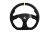 Slide Suede Steering Wheel Yellow 350mm - Zamszowa kierownica sportowa z odsadzeniem 25mm czarna pp-kr-054