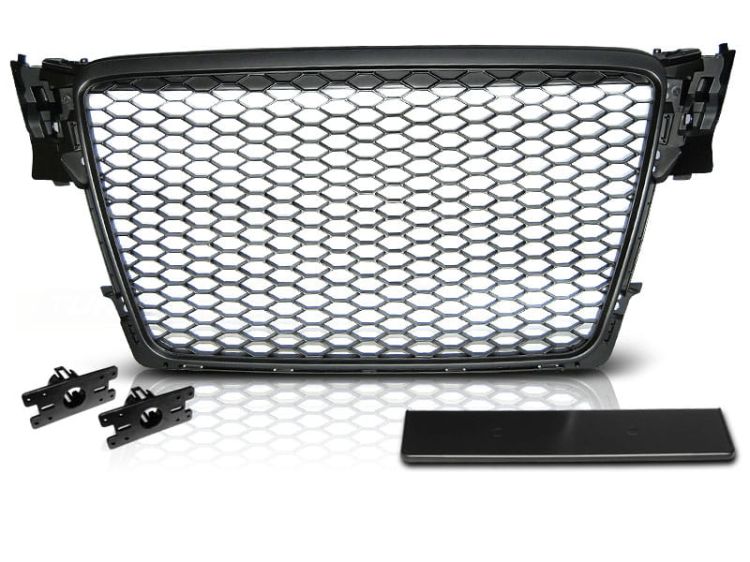 GRILL AUDI A4 (B8) RS-TYPE 08-11 CZARNY MAT