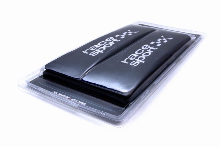 Czarne NAKŁADKI na pasy bezpieczeństwa RACE SPORT