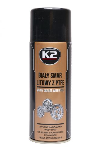 Biały smar litowy z teflonem - K2 White Grease with PTFE 400ml
