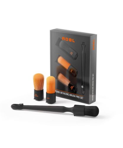Zestaw pędzelków z wymiennymi główkami o różnej twardości - ADBL Round Detailing Brush Pro Set