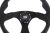 Slide Leather Steering Wheel Yellow 350mm - Skórzana kierownica sportowa z odsadzeniem 25mm czarna