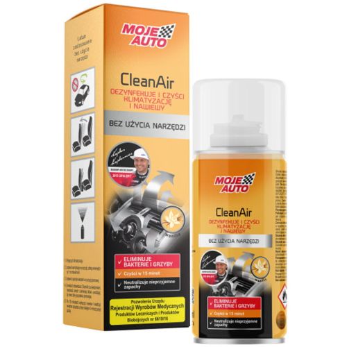 Środek do czyszczenia i dezynfekcji klimatyzacji oraz nawiewów - Moje Auto CleanAir Wanilia 150ml