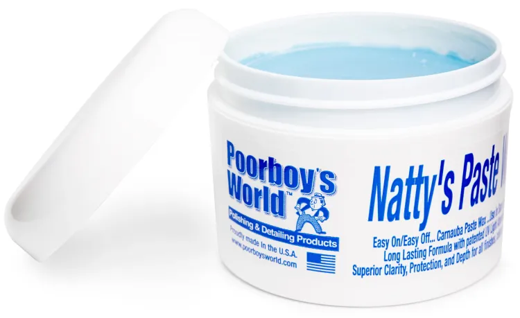 Poorboy's World Natty's Paste Wax Blue 235ml - Twardy wosk do jasnych lakierów