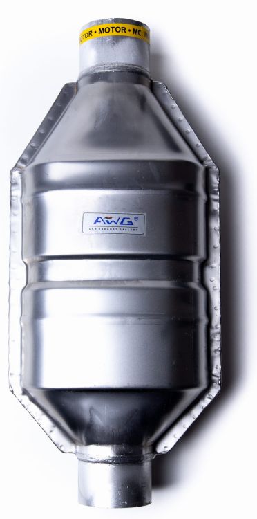 AWG Przelotowa strumienica łuskowa wydechu w obudowie katalizatora ⌀45mm