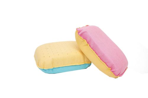 Wielofunkcyjna gąbka DUO obszyta irchą naturalną i mikrofibrą