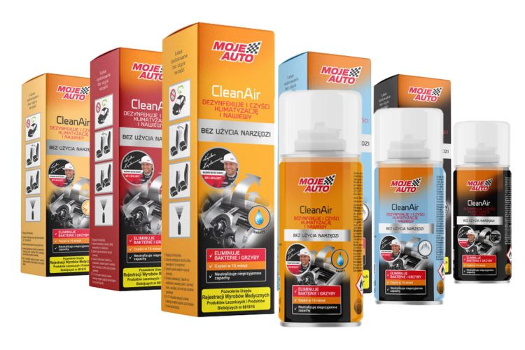 Środek do czyszczenia i dezynfekcji klimatyzacji oraz nawiewów - Moje Auto CleanAir Wanilia 150ml