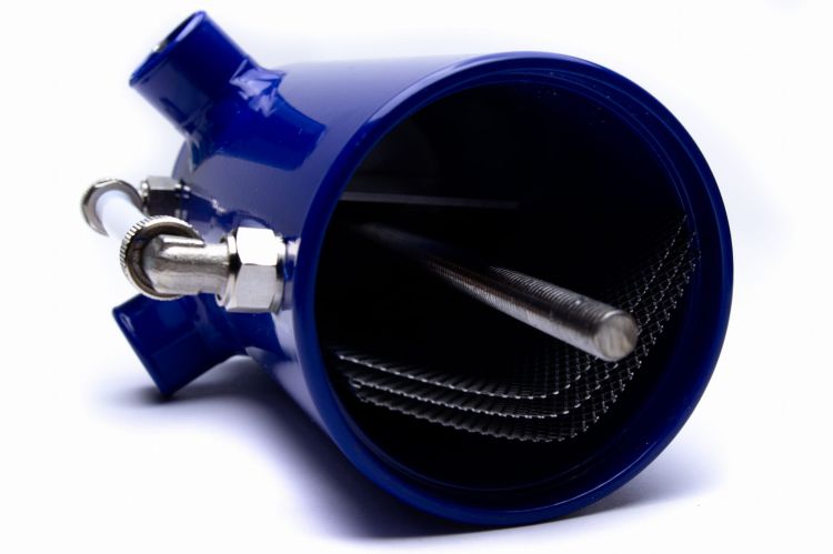 ProPerfekt Oil Catch Tank – Niebieski Separator Oleju (Bez Filtra) | Uniwersalny Zbiornik Odmy