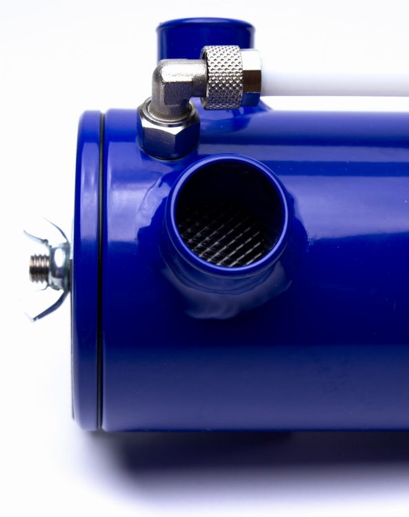 ProPerfekt Oil Catch Tank – Niebieski Separator Oleju (Bez Filtra) | Uniwersalny Zbiornik Odmy