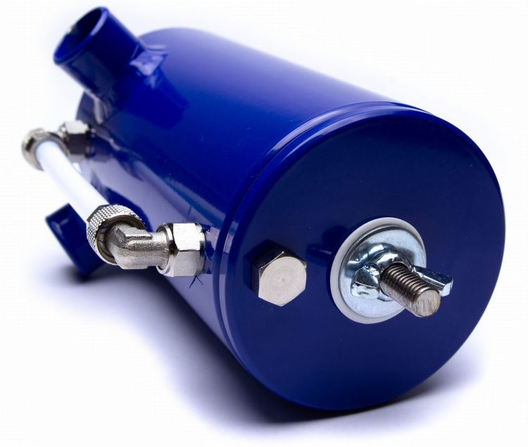 ProPerfekt Oil Catch Tank – Niebieski Separator Oleju (Bez Filtra) | Uniwersalny Zbiornik Odmy