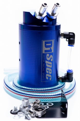 D1Spec Oil Catch Tank 9 mm Blue – Uniwersalny Zbiornik Oleju na Odmę