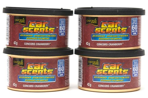 Zestaw 4x California Scents Car Scent Concord Cranberry - Zapach żurawina