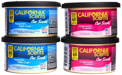 Zestaw 4x California Scents Car Scents – Newport New Car + Coronado Cherry