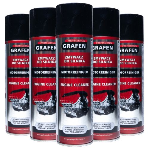 Zestaw 5x Środek do odtłuszczania / zmywacz do silnika - Grafen Professional Engine Cleaner Spray 500ml