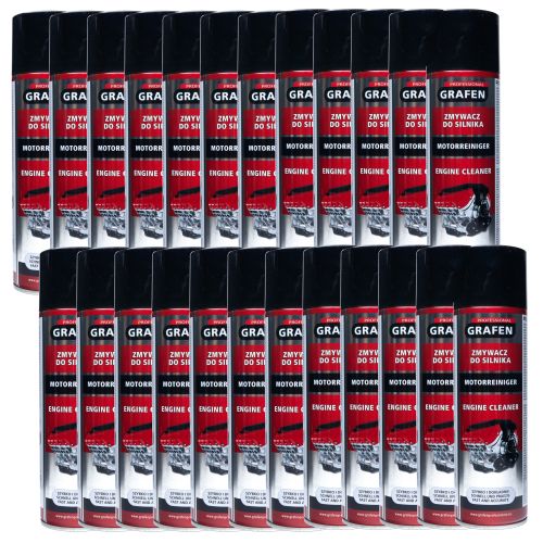 Zestaw 24x Środek Odtłuszczania Zmywacz Silnika Grafen Engine Cleaner Spray 500ml