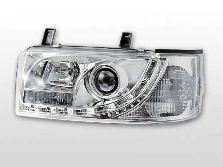 Lampy przednie VW T4 90-03.03 TRANSPORTER DAYLIGHT CHROME