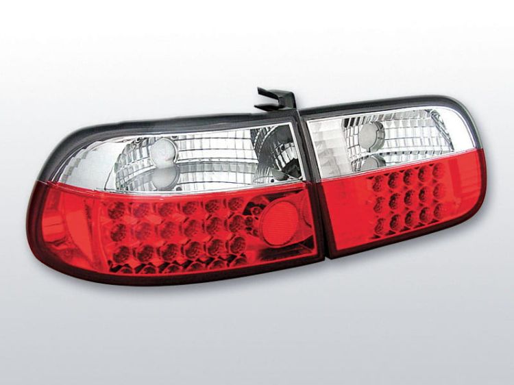 Lampy tylne HONDA CIVIC 09.91-08.95 3D RED WHITE LED