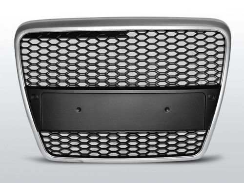 Grill (atrapa) AUDI A6 (C6) RS-TYPE 04.04-08 MATT SILVER