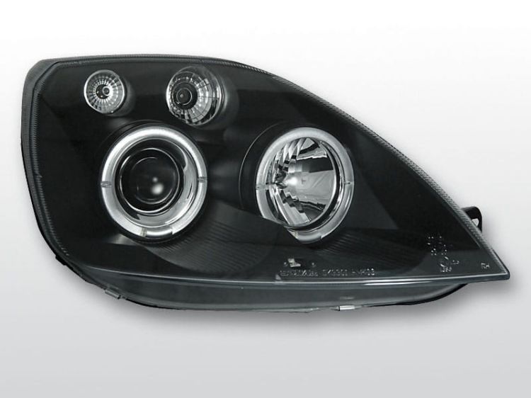 Lampy przednie FORD FIESTA MK6 05.02-08.05 ANGEL EYES BLACK