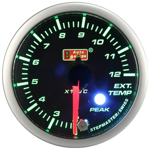 Auto Gauge Stepper Motor Peak Exhaust Gas Temperature - Wskaźnik temperatury spalin EGT 52mm