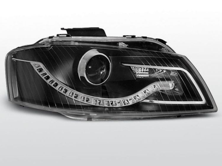Lampy przednie AUDI A3 8P 05.03-03.08 DAYLIGHT BLACK