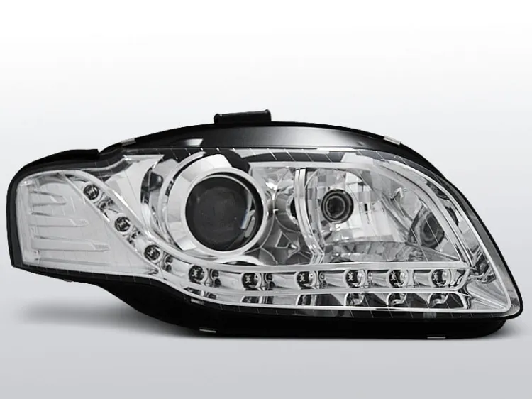Lampy przednie AUDI A4 B7 11.04-03.08 DAYLIGHT CHROME