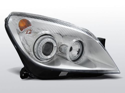 Lampy przednie OPEL ASTRA H 03.04-09 3.5D ANGEL EYES CHROME