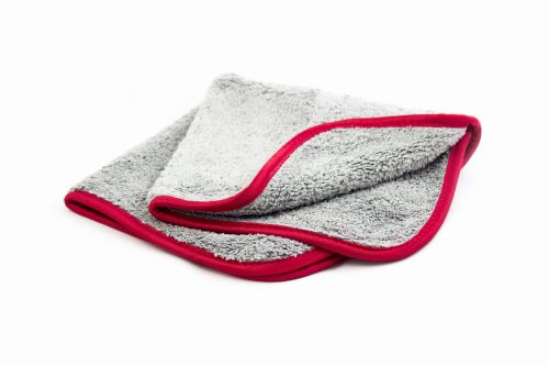 Lare Grey-Red Towel - Super miękki ręcznik 40x40 cm