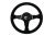 Slide Suede Steering Wheel Black 350mm- Zamszowa kierownica sportowa Slide z odsadzeniem
