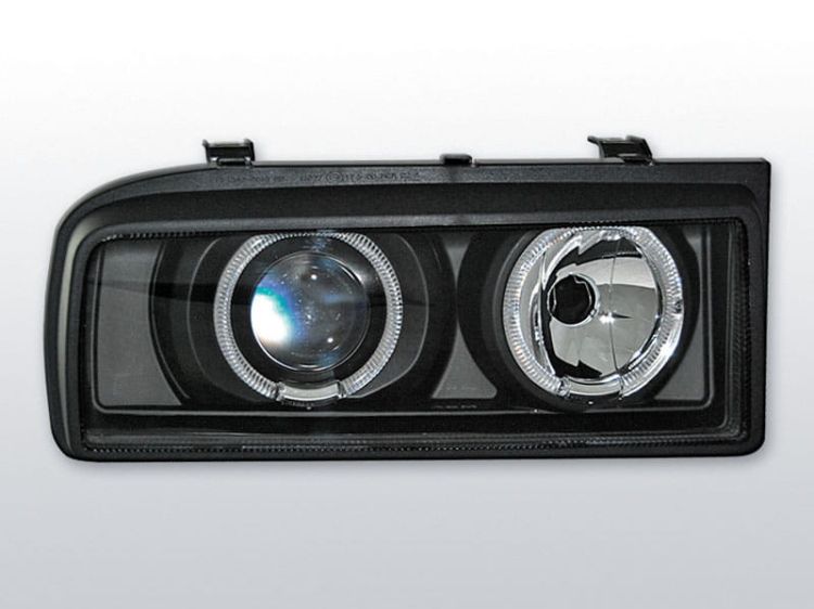 Lampy przednie VW CORRADO 88-95 ANGEL EYES BLACK