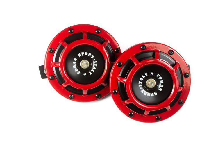 EPMAN Wysokiej wydajności klaksony 335/400Hz Czerwone Subaru JDM Tuning, klakson, czerwony, red,