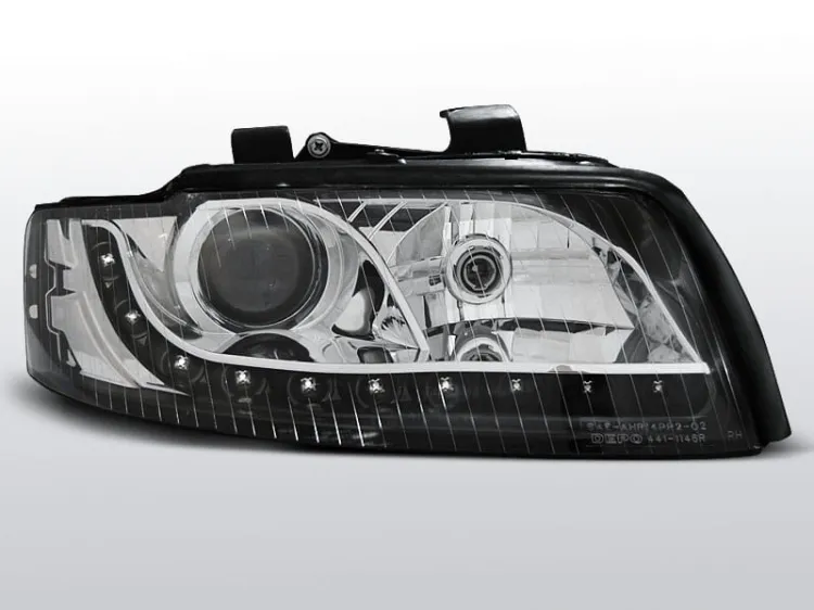 Lampy przednie AUDI A4 10.00-10.04 DAYLIGHT BLACK