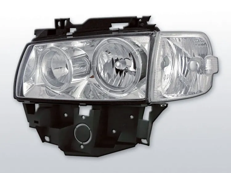 Lampy przednie VW T4 08.96-03.03 BUS ANGEL EYES CHROME