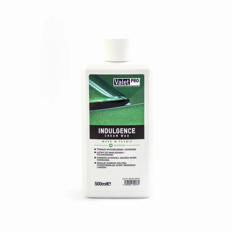 ValetPRO Indulgence Cream Wax 500ml - Wosk Carnauba w mleczku