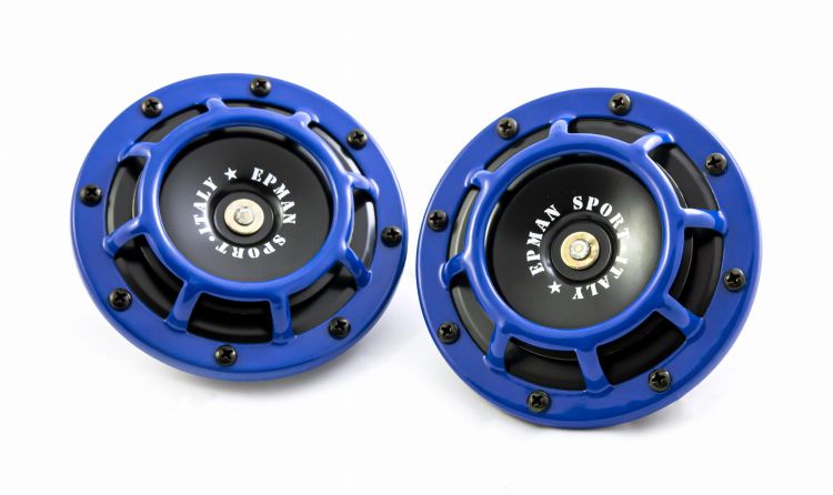 EPMAN Wysokiej wydajności klaksony 335/400Hz Niebieskie Subaru JDM Tuning, niebieski, blue,