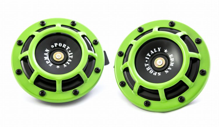 EPMAN Wysokiej wydajności klaksony 335/400Hz Zielone Subaru JDM Tuning klakson, zielony, green