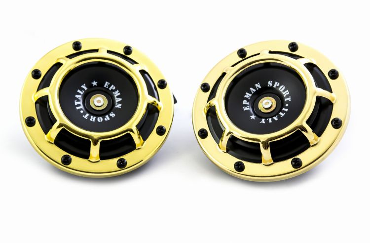 EPMAN Wysokiej wydajności klaksony 335/400Hz złote Subaru JDM Tuning, klakson, złoty, gold,